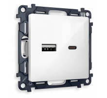 Розетка 2хUSB type A и C без рамки Ambrella Volt Quant MA111010