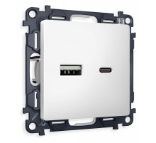 Розетка 2хUSB type A и C без рамки Ambrella Volt Quant MA131010