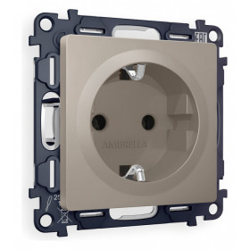 Розетка с заземлением, без рамки Ambrella Volt Quant MA366010