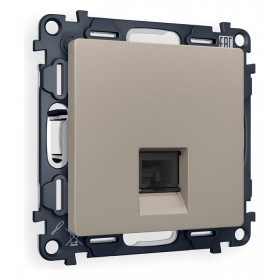 Розетка Ethernet RJ-45 и со шторками, без рамки Ambrella Volt Quant MA372010