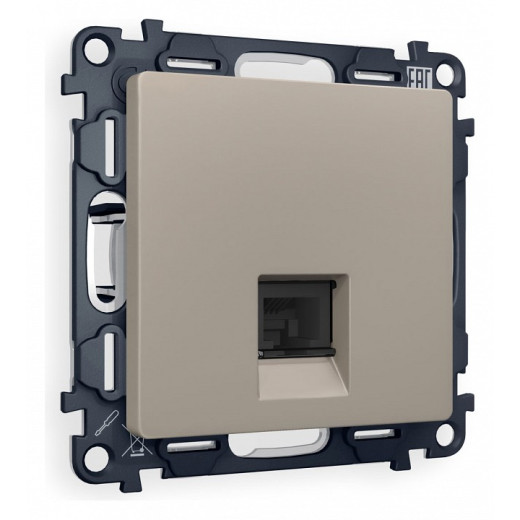 Розетка телефонная RJ-11 со штрокой, без рамки Ambrella Volt Quant MA372030