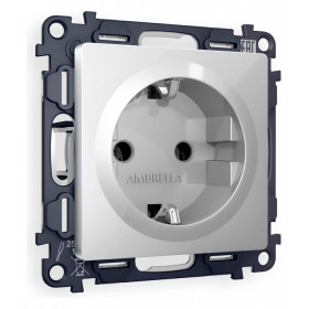 Розетка с заземлением, без рамки Ambrella Volt Quant MA406010