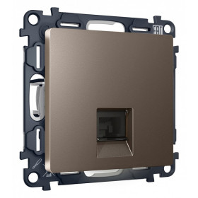 Розетка Ethernet RJ-45 и со шторками, без рамки Ambrella Volt Quant MA642010