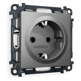 Розетка с заземлением, без рамки Ambrella Volt Quant MA656010