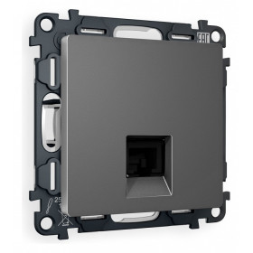 Розетка Ethernet RJ-45 и со шторками, без рамки Ambrella Volt Quant MA662010
