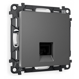 Розетка телефонная RJ-11 со штрокой, без рамки Ambrella Volt Quant MA662030