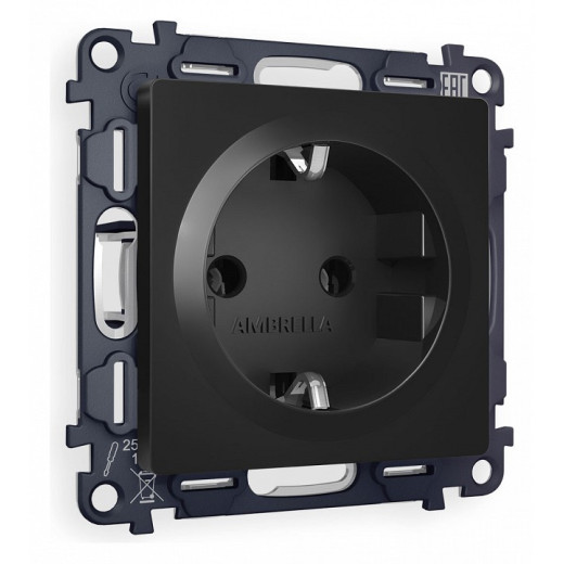 Розетка с заземлением, без рамки Ambrella Volt Quant MA806010