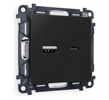 Розетка 2хUSB type A и C без рамки Ambrella Volt Quant MA811010