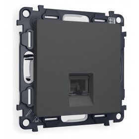 Розетка Ethernet RJ-45 и со шторками, без рамки Ambrella Volt Quant MA912010