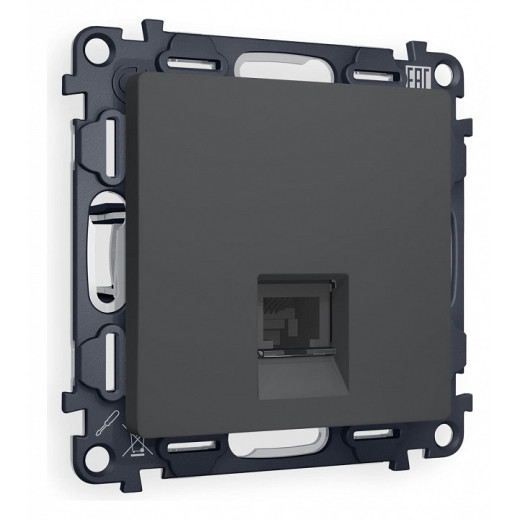 Розетка Ethernet RJ-45 и со шторками, без рамки Ambrella Volt Quant MA912010