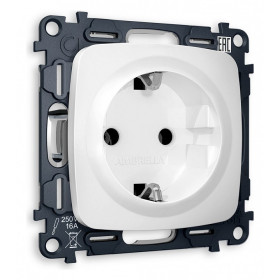 Розетка с заземлением, без рамки Ambrella Volt Quant MO126010
