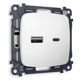 Розетка 2хUSB type A и C без рамки Ambrella Volt Quant MO131010