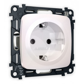 Розетка с заземлением, без рамки Ambrella Volt Quant MO206010