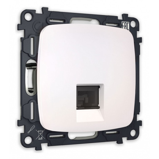 Розетка Ethernet RJ-45 и со шторками, без рамки Ambrella Volt Quant MO212010