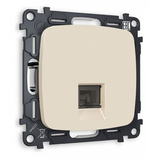 Розетка Ethernet RJ-45 и со шторками, без рамки Ambrella Volt Quant MO332010