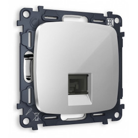 Розетка Ethernet RJ-45 и со шторками, без рамки Ambrella Volt Quant MO412010