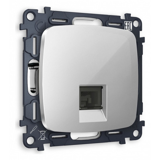 Розетка Ethernet RJ-45 и со шторками, без рамки Ambrella Volt Quant MO412010