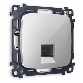 Розетка телефонная RJ-11 со штрокой, без рамки Ambrella Volt Quant MO412030