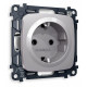 Розетка с заземлением, без рамки Ambrella Volt Quant MO506010