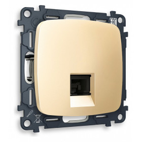 Розетка телефонная RJ-11 со штрокой, без рамки Ambrella Volt Quant MO612030