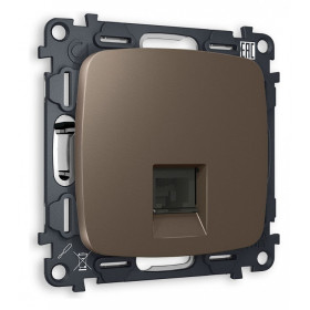 Розетка телефонная RJ-11 со штрокой, без рамки Ambrella Volt Quant MO642030