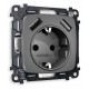 Розетка с заземлением и 2хUSB type A, без рамки Ambrella Volt Quant MO659010