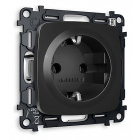 Розетка с заземлением, без рамки Ambrella Volt Quant MO806010