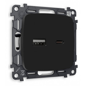 Розетка 2хUSB type A и C без рамки Ambrella Volt Quant MO811010