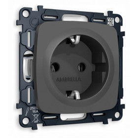 Розетка с заземлением, без рамки Ambrella Volt Quant MO906010