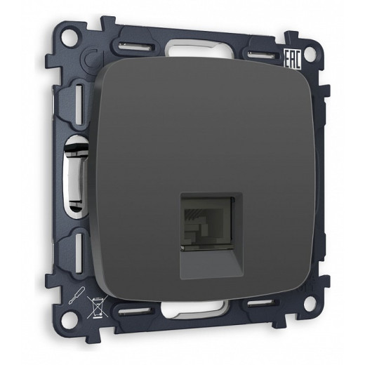 Розетка Ethernet RJ-45 и со шторками, без рамки Ambrella Volt Quant MO912010