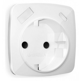 Накладка для розетки с заземлением и со шторками и 2хUSB type A и C Ambrella Volt Quant OP1100