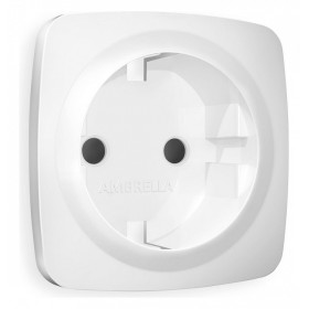 Накладка для розетки с заземлением и со шторками Ambrella Volt Quant OP1270