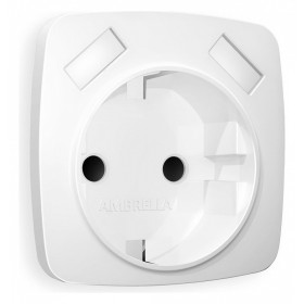Накладка для розетки с заземлением и со шторками и 2хUSB type A Ambrella Volt Quant OP1290