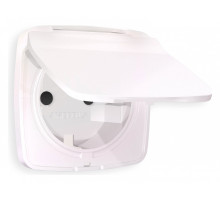 Накладка для розетки влагозащищенной с заземлением и со шторками с крышкой Ambrella Volt Quant OP2080