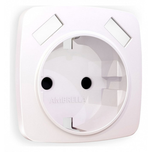 Накладка для розетки с заземлением и со шторками и 2хUSB type A Ambrella Volt Quant OP2090