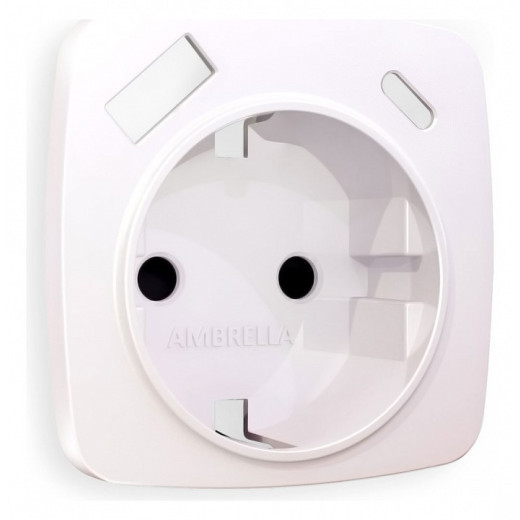 Накладка для розетки с заземлением и со шторками и 2хUSB type A и C Ambrella Volt Quant OP2100