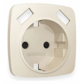 Накладка для розетки с заземлением и со шторками и 2хUSB type A Ambrella Volt Quant OP3290