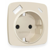 Накладка для розетки с заземлением и со шторками и 2хUSB type A и C Ambrella Volt Quant OP3300