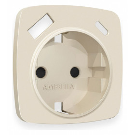 Накладка для розетки с заземлением и со шторками и 2хUSB type A и C Ambrella Volt Quant OP3300