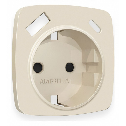 Накладка для розетки с заземлением и со шторками и 2хUSB type A и C Ambrella Volt Quant OP3300