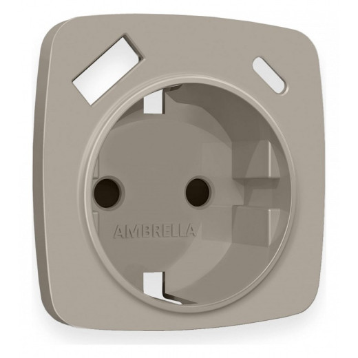 Накладка для розетки с заземлением и со шторками и 2хUSB type A и C Ambrella Volt Quant OP3700