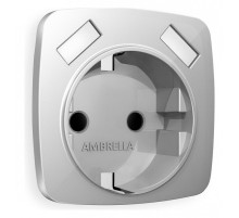 Накладка для розетки с заземлением и со шторками и 2хUSB type A Ambrella Volt Quant OP4090