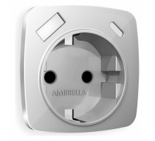 Накладка для розетки с заземлением и со шторками и 2хUSB type A и C Ambrella Volt Quant OP4100