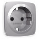 Накладка для розетки с заземлением и со шторками Ambrella Volt Quant OP5070