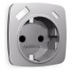 Накладка для розетки с заземлением и со шторками и 2хUSB type A и C Ambrella Volt Quant OP5100