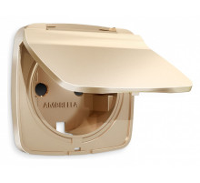 Накладка для розетки влагозащищенной с заземлением и со шторками с крышкой Ambrella Volt Quant OP6080