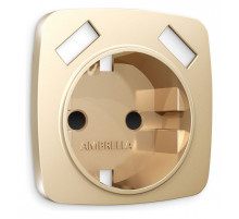 Накладка для розетки с заземлением и со шторками и 2хUSB type A Ambrella Volt Quant OP6090