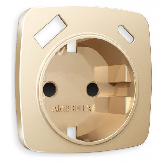 Накладка для розетки с заземлением и со шторками и 2хUSB type A и C Ambrella Volt Quant OP6100