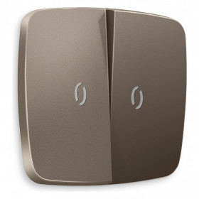 Клавиши для выключателя двухклавишного c подсветкой Ambrella Volt Quant OP6340