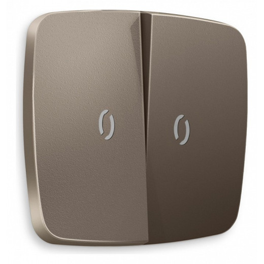 Клавиши для выключателя двухклавишного c подсветкой Ambrella Volt Quant OP6340